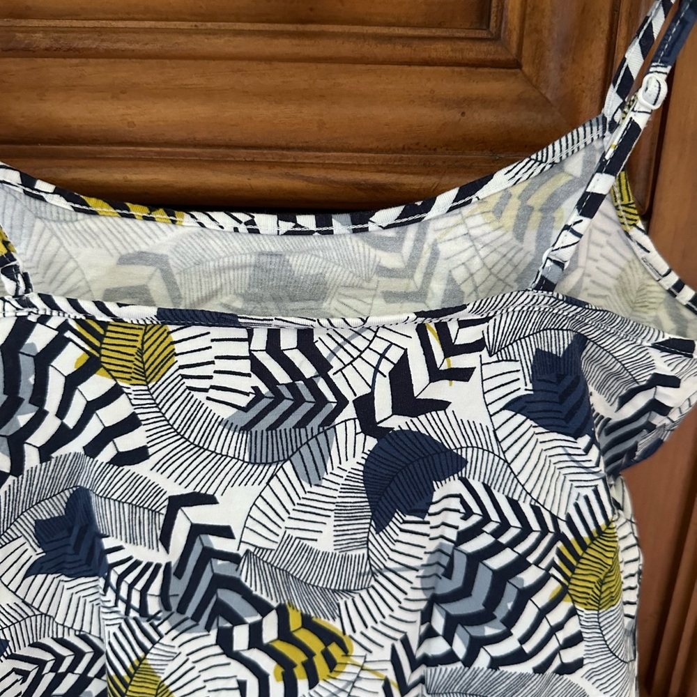 LOFT Cami in Blue, White, and Green-Yellow - Picture 2 of 2